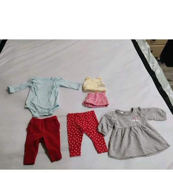 Baby Girls 6 Piece Mixed Clothes Lot Size 0-3M - Picture 1 of 13